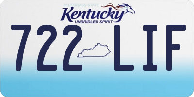 KY license plate 722LIF