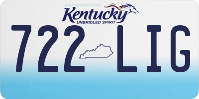 KY license plate 722LIG