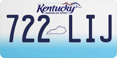 KY license plate 722LIJ