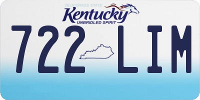 KY license plate 722LIM