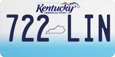 KY license plate 722LIN