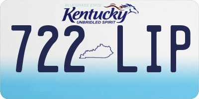 KY license plate 722LIP