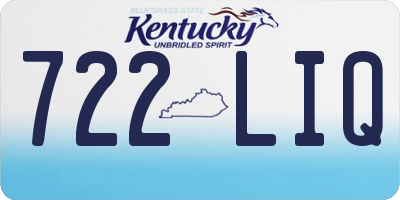 KY license plate 722LIQ