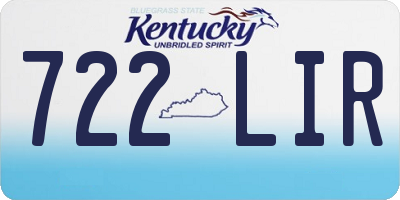 KY license plate 722LIR