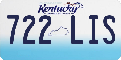 KY license plate 722LIS