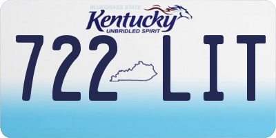 KY license plate 722LIT