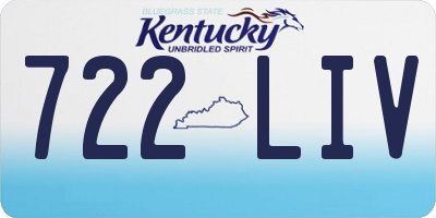 KY license plate 722LIV