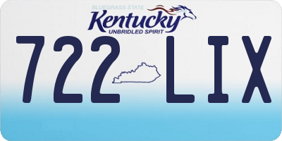 KY license plate 722LIX