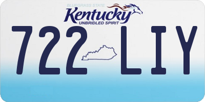 KY license plate 722LIY