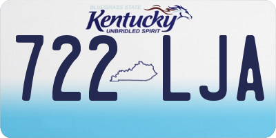 KY license plate 722LJA