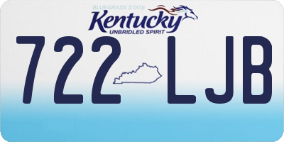 KY license plate 722LJB