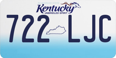 KY license plate 722LJC