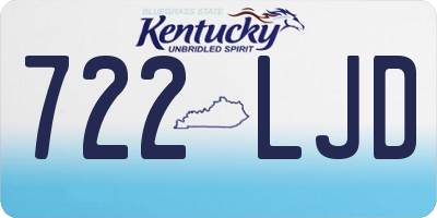 KY license plate 722LJD