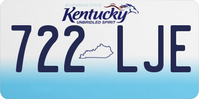 KY license plate 722LJE