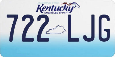KY license plate 722LJG