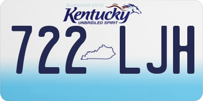 KY license plate 722LJH