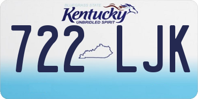 KY license plate 722LJK