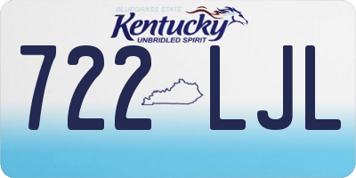 KY license plate 722LJL