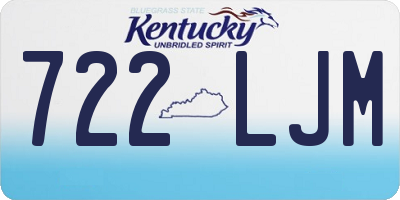 KY license plate 722LJM