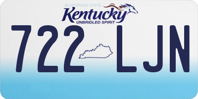 KY license plate 722LJN