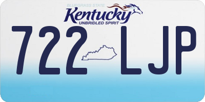 KY license plate 722LJP