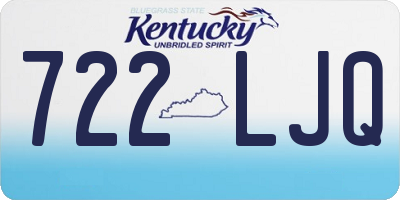 KY license plate 722LJQ