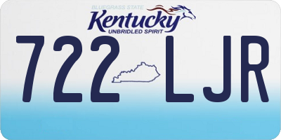 KY license plate 722LJR