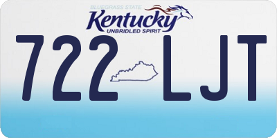 KY license plate 722LJT