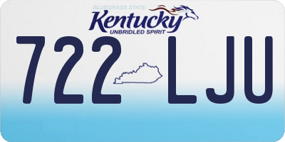 KY license plate 722LJU