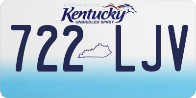 KY license plate 722LJV