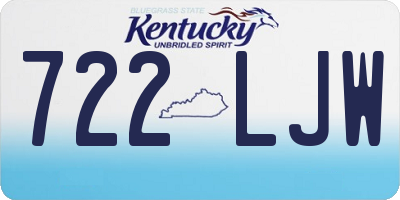 KY license plate 722LJW