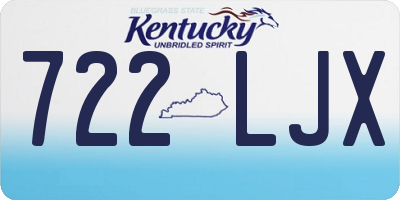 KY license plate 722LJX