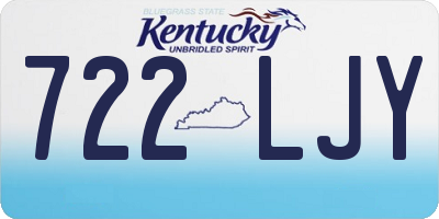 KY license plate 722LJY