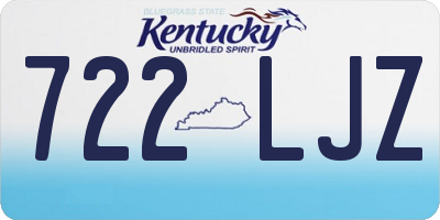 KY license plate 722LJZ