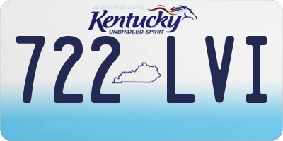KY license plate 722LVI