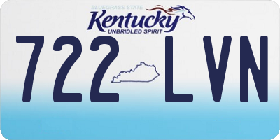 KY license plate 722LVN