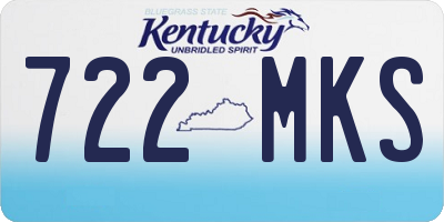 KY license plate 722MKS