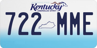 KY license plate 722MME