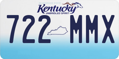KY license plate 722MMX