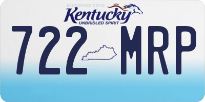 KY license plate 722MRP