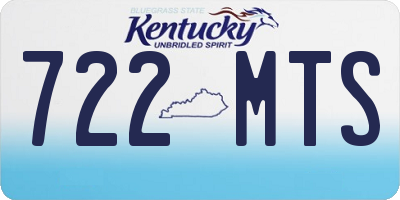 KY license plate 722MTS