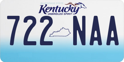 KY license plate 722NAA