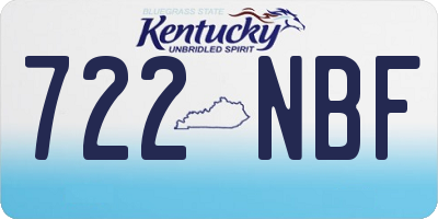 KY license plate 722NBF