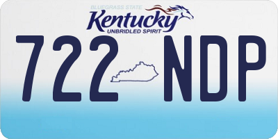 KY license plate 722NDP