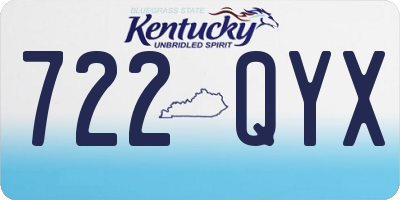 KY license plate 722QYX