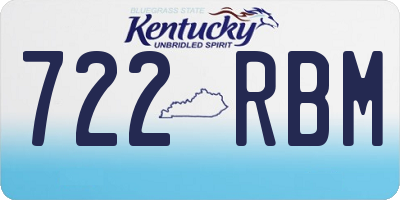 KY license plate 722RBM