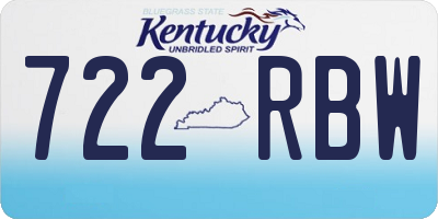 KY license plate 722RBW