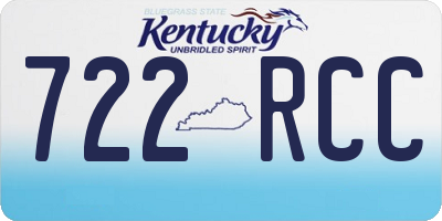 KY license plate 722RCC