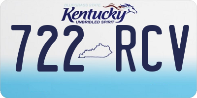 KY license plate 722RCV