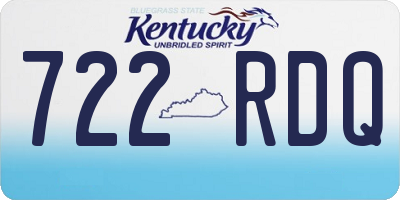 KY license plate 722RDQ